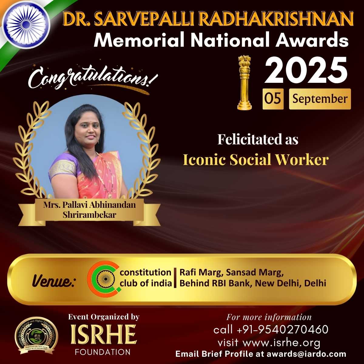 Mrs. Pallavi Abhinandan Shrirambekar